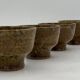 4 tasses vintage gustave tiffoche en grès