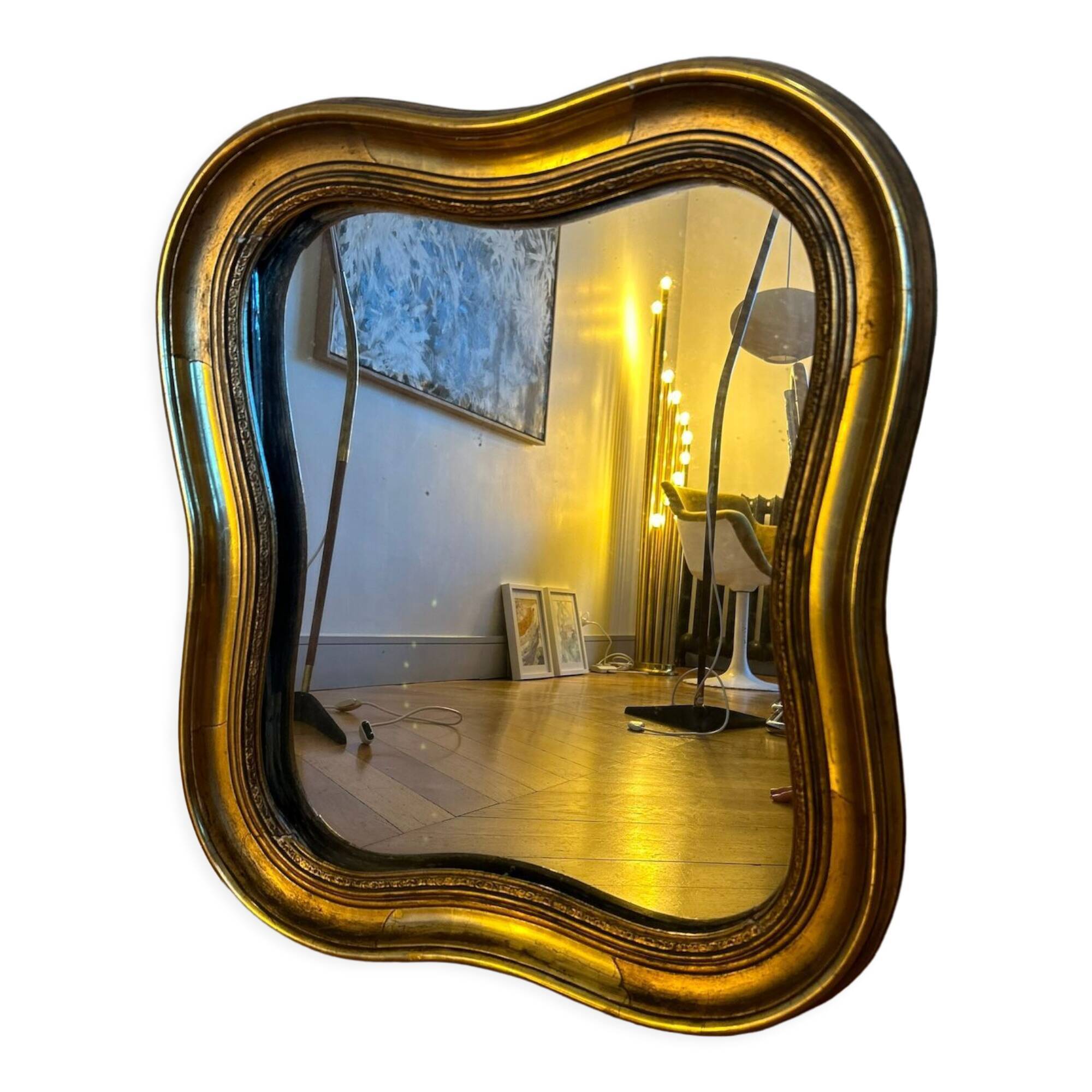 Gilded wood mirror