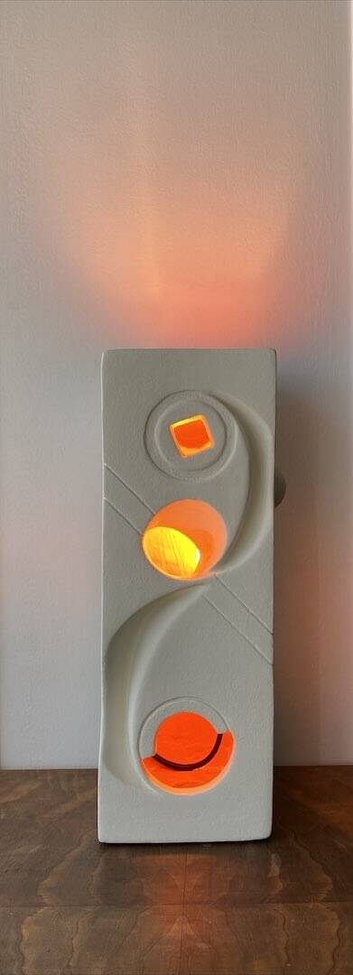 Lampe d’ambiance . Sculpture . Fait main