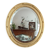 Miroir doré oval