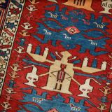 Handmade antique Caucasian Shirvan rug 134cm x 271cm 1880s - 1B491