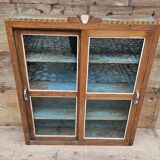 Old Art Deco display case in Burmese teak