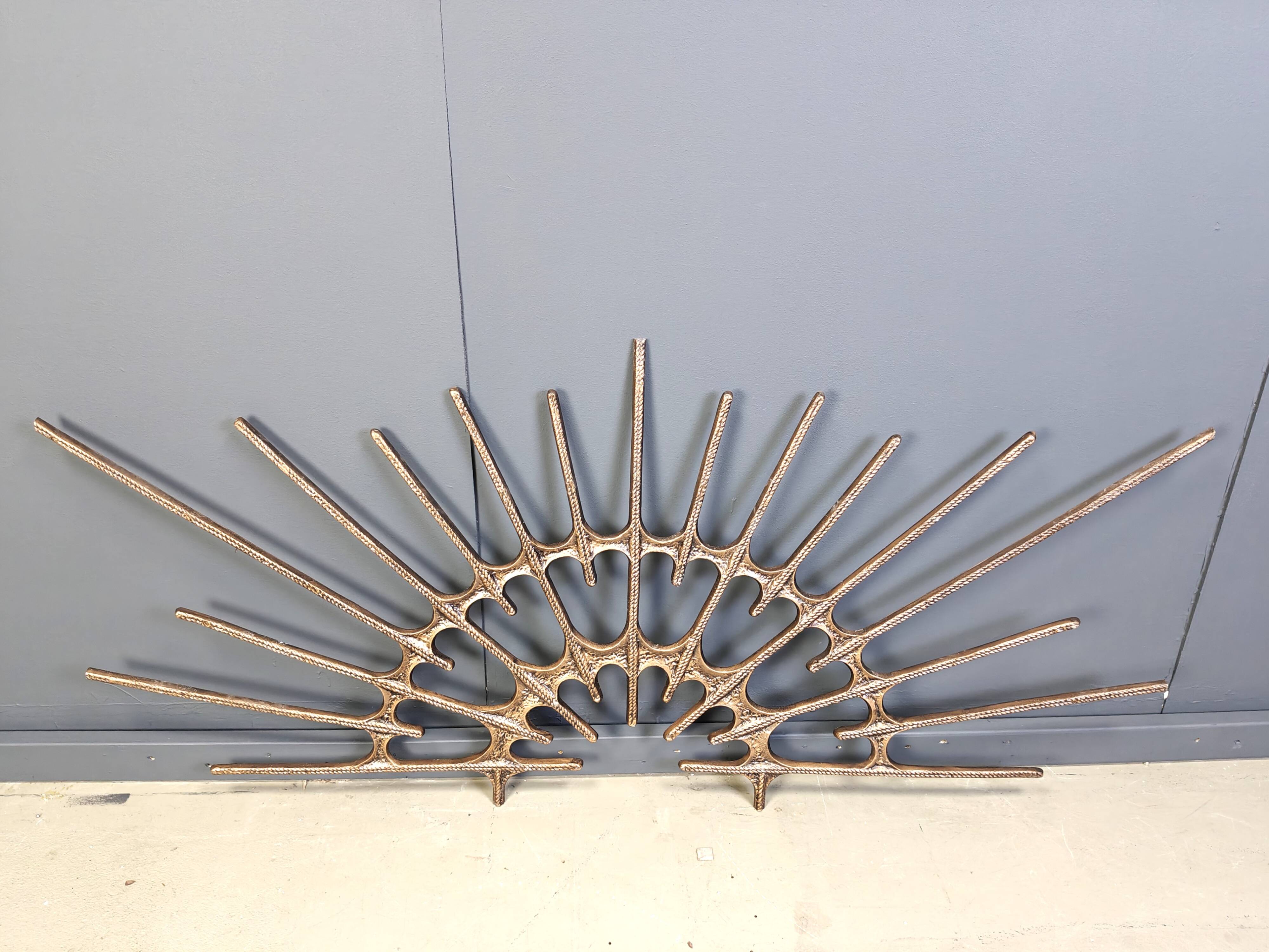 Large vintage brutalist wall sculpture, 1970s