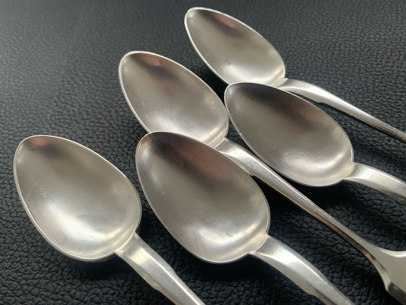 5 small spoons solid silver punch Russia Nicholas ll, weight 155grs