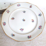 6 flat porcelain plates