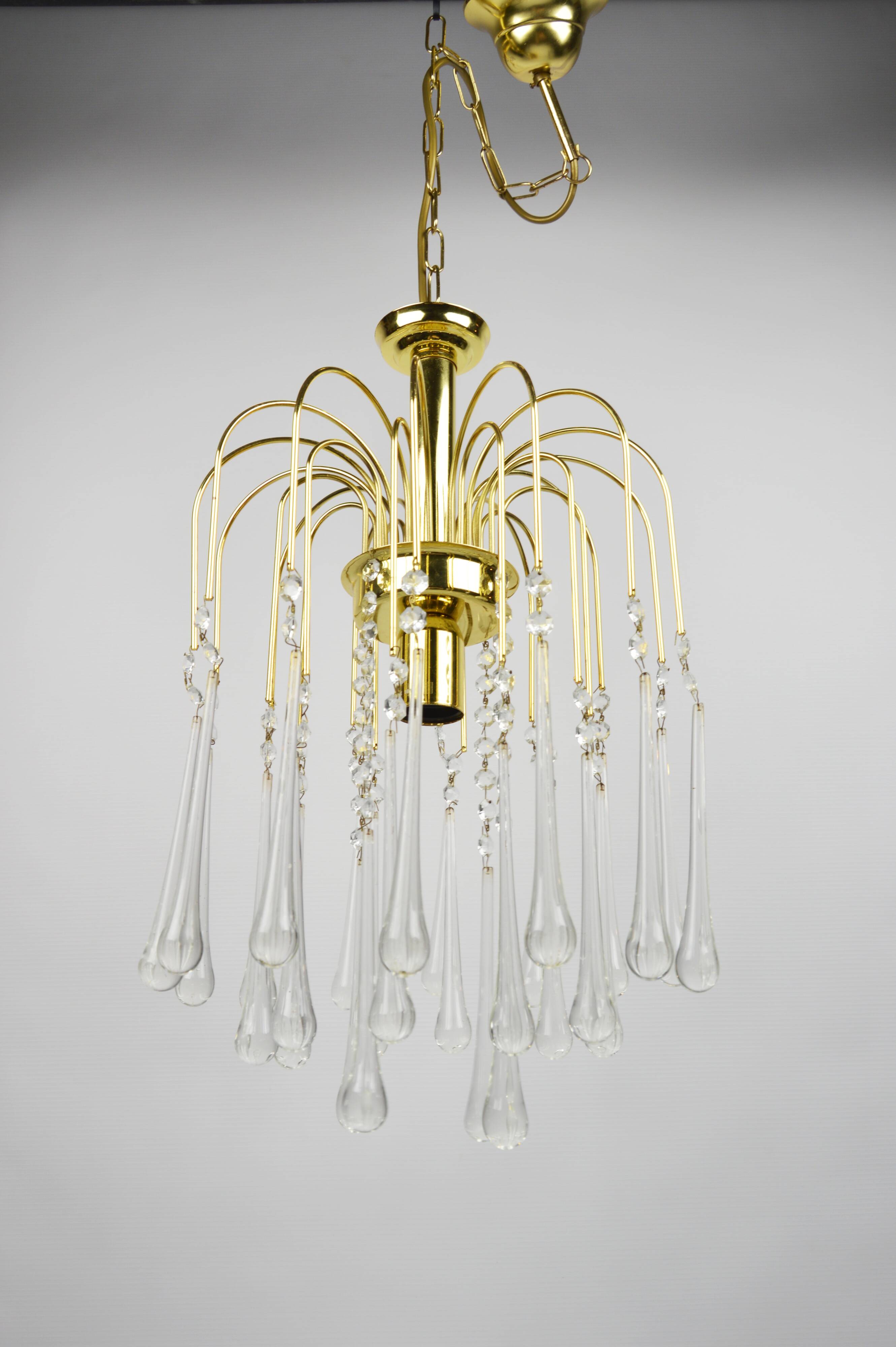 Chandelier by P. Venini, Italy, 1960s
