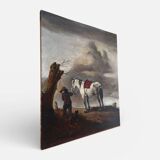 Reproduction by George Boellaard of the oil painting 'Grey Horse' by Wouwermans