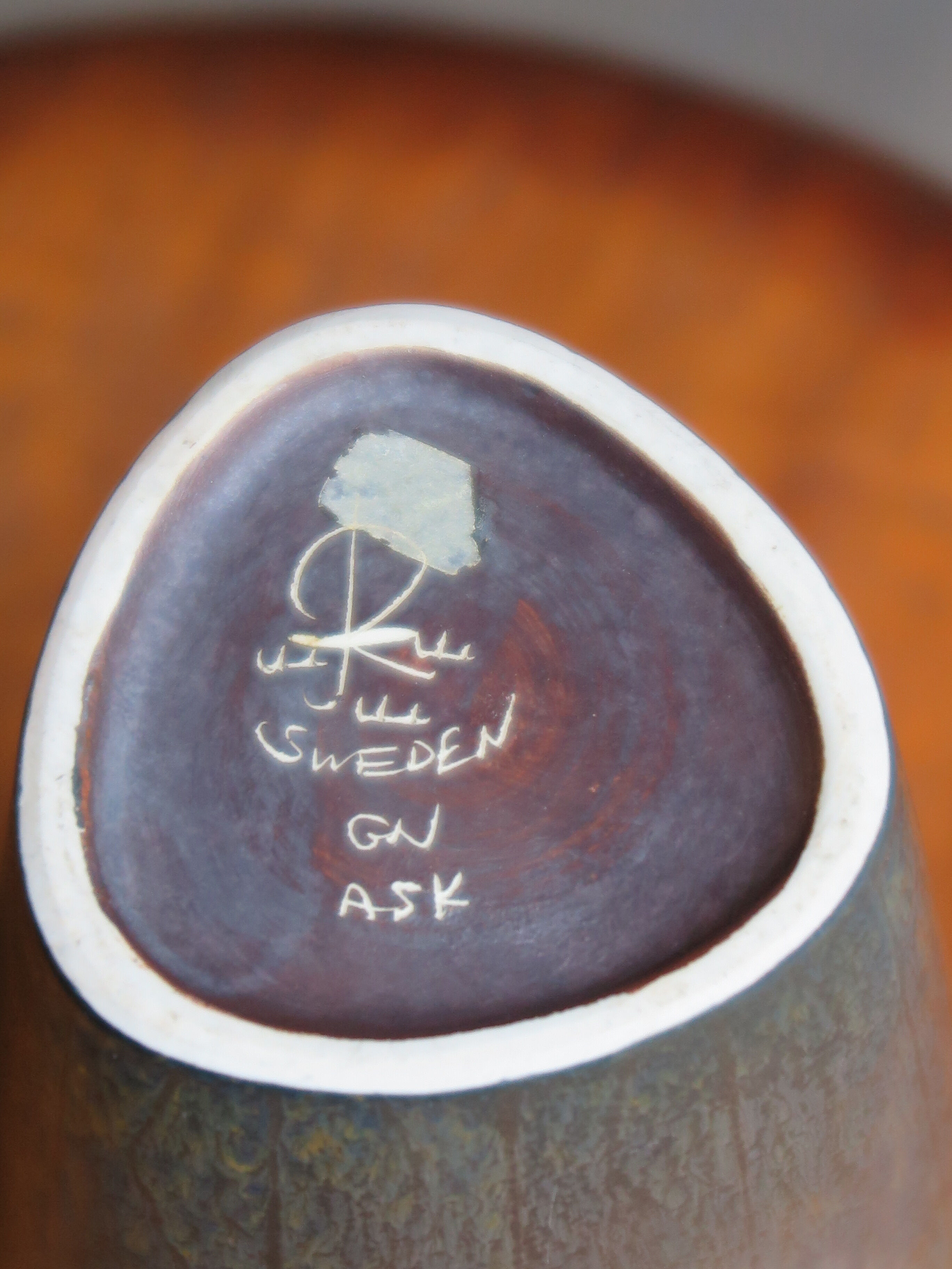 Vase en céramique scandinave Rörstrand, années 1950