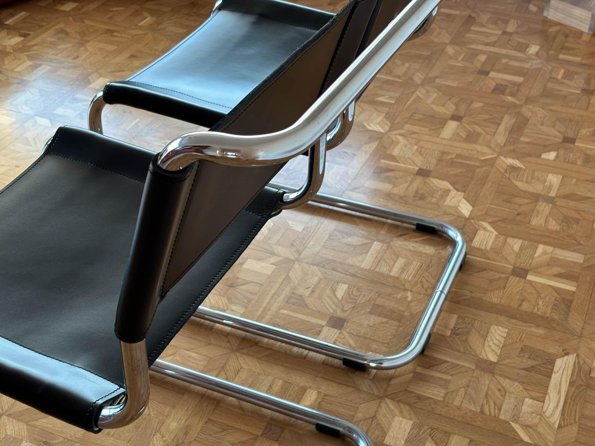 Chaises S33 par Mart Stam pour Thonet, années 1980, ensemble de 2