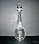Carafe ancienne en cristal taillé et gravure dorée monogramme RG H33.5cm