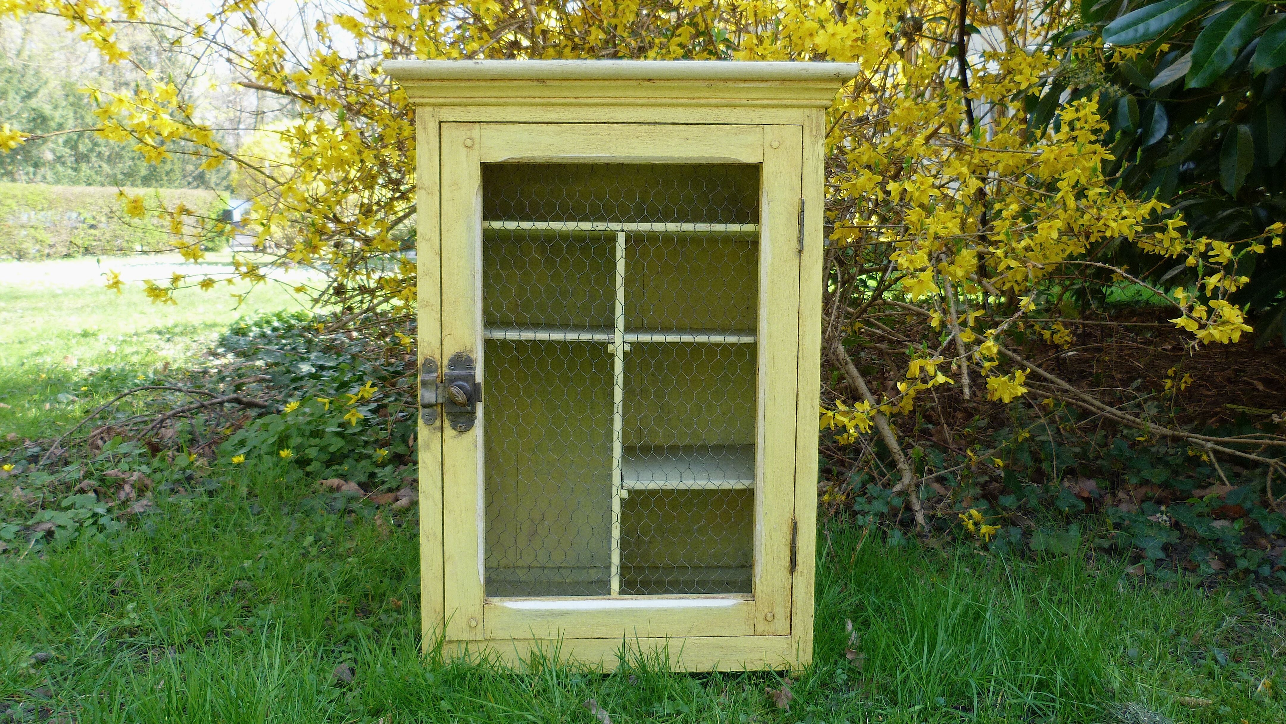 Former toilet cabinet screened door