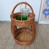 Wicker bottle holder bar