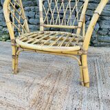 Pair of adult rattan armchairs