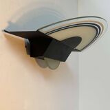 Vintage sandblasted glass wall lamp by Vetri Murano, Italy 1970