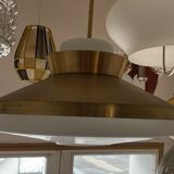 Brass and glass chandelier by Valasske Mezirici, 1970's