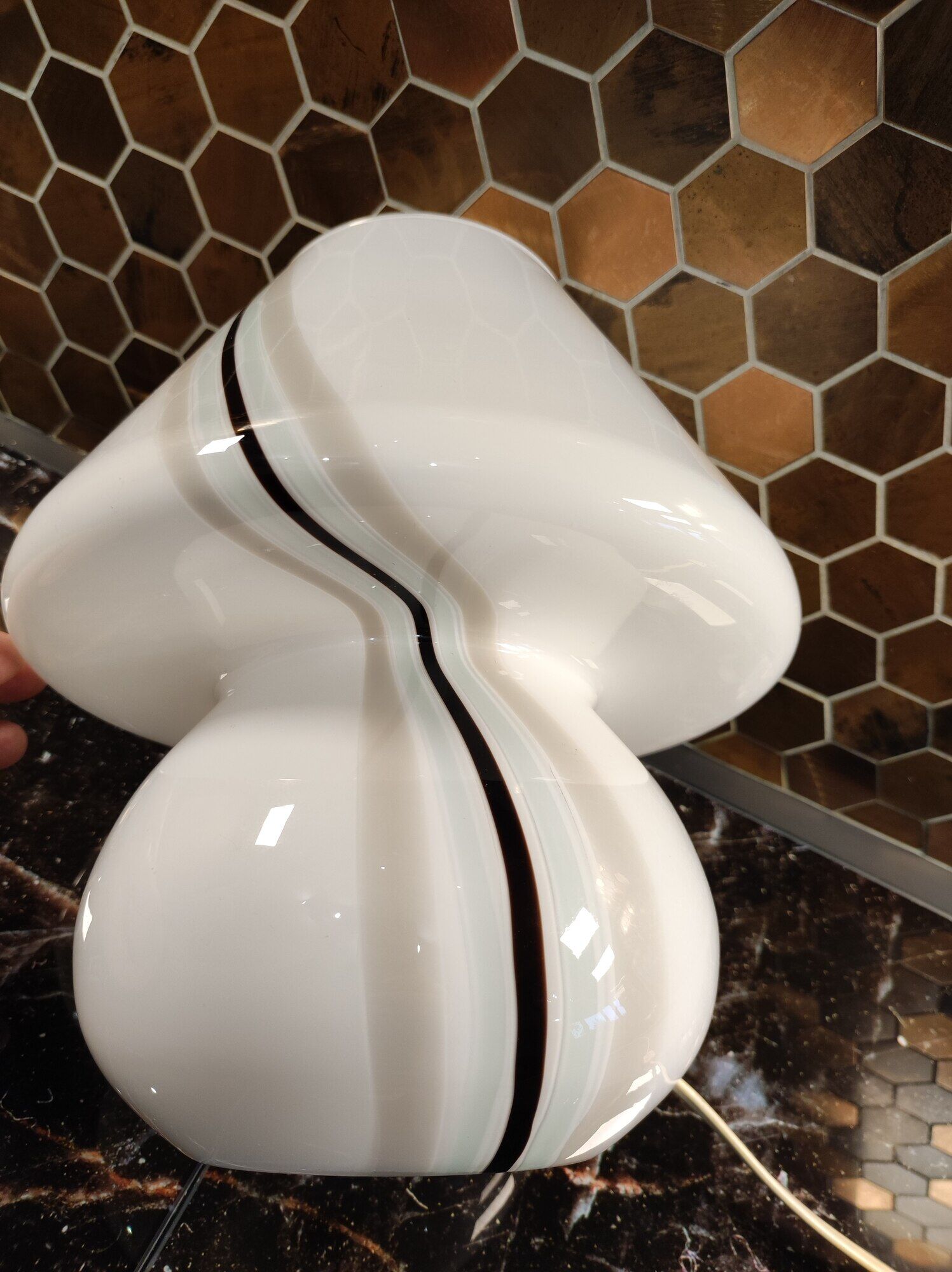 Paolo Venini mushroom desk lamp murano glass 1960 venice