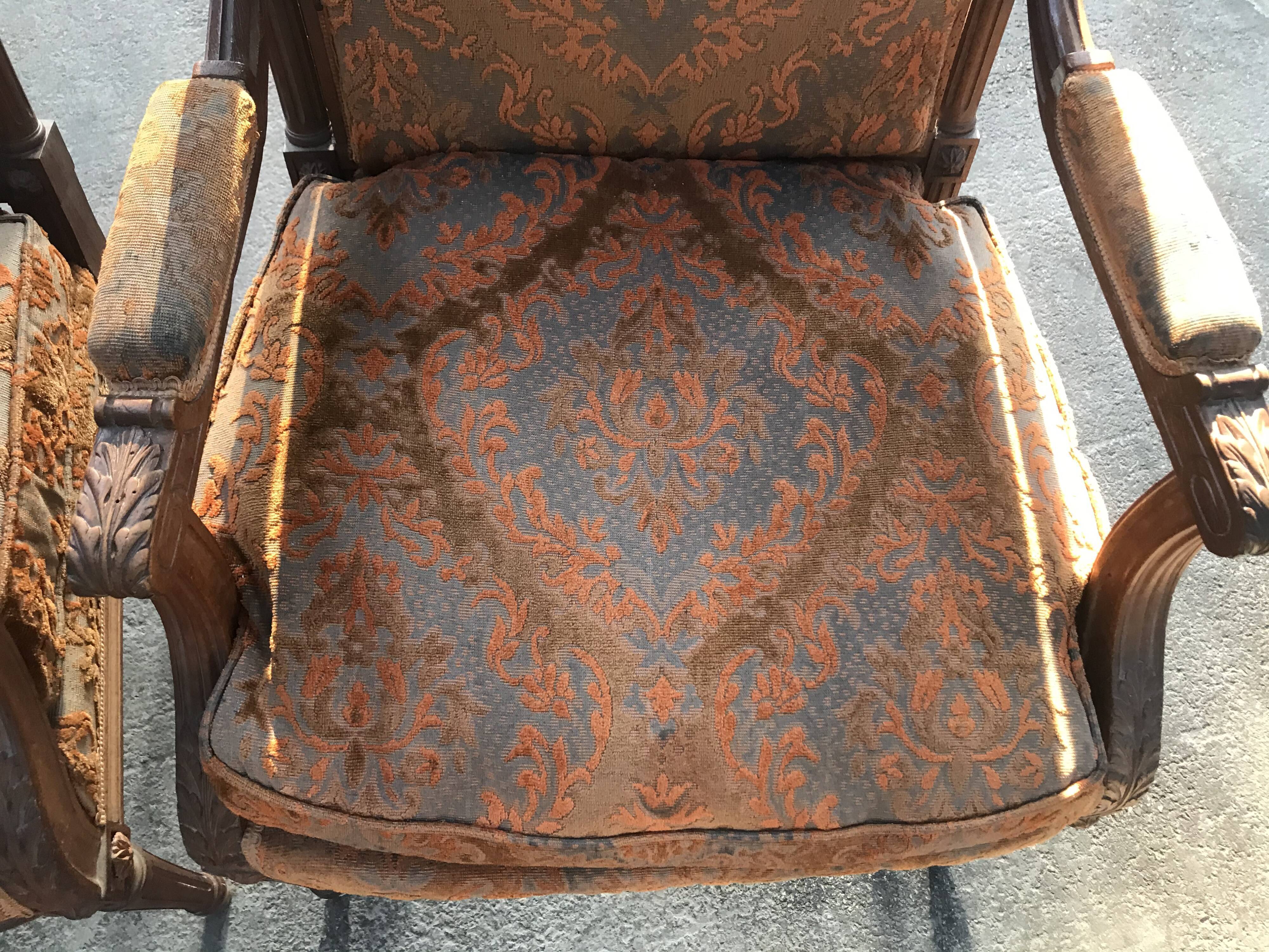 Pair of Louis XVI-style armchairs