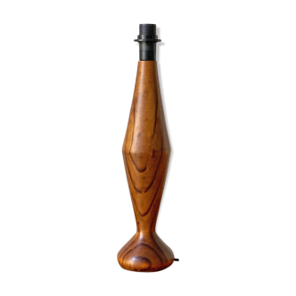 Pied de lampe de table en bois en teck & palissandre