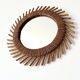 Vintage rattan sun mirror