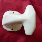 White porcelain art deco coat hook