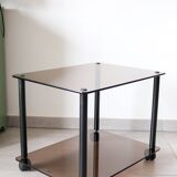Table basse à roulette en verre trempé erard