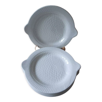 6 assiettes poisson Sarreguemines