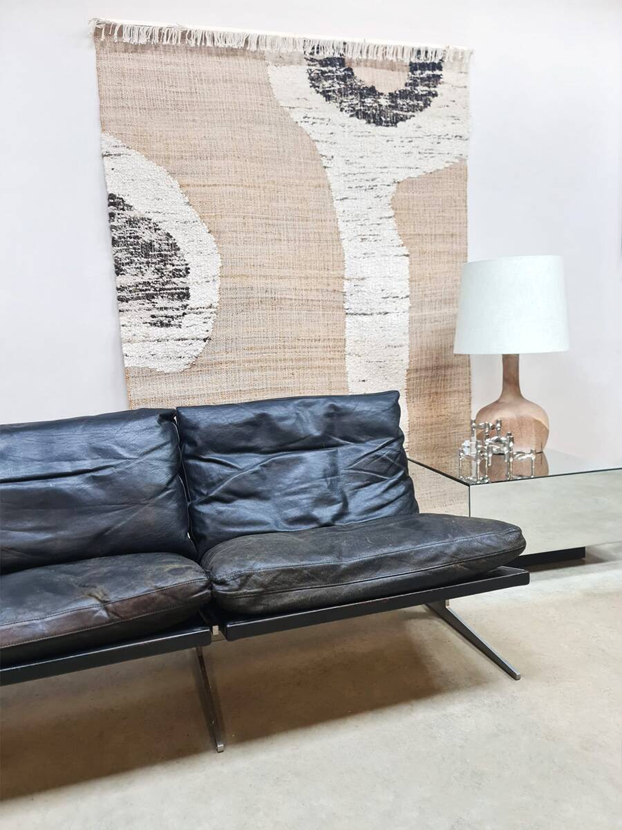 Vintage 2-seater leather sofa BO-583 1960s