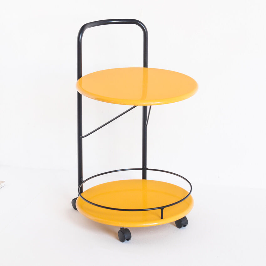 Serving table lacquered iron, france, 80s