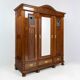 Art Nouveau wardrobe in walnut and pine - 1900-1915