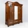 Art Nouveau wardrobe in walnut and pine - 1900-1915