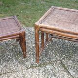Bamboo and rattan trundle tables
