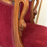 Empire-style armchair with swan necks