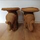 Pair of rattan sofa ends or elephant bedside tables