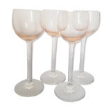 4 anciens verres à liqueur cristal Baccarat