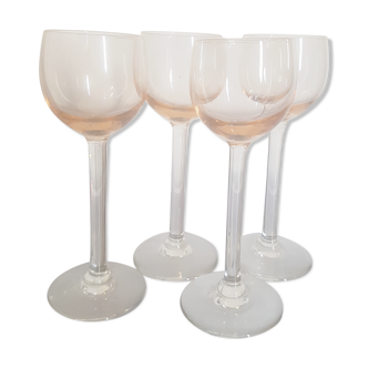 4 anciens verres à liqueur cristal Baccarat