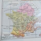 Old map of Gaul from 1928