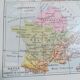 Ancienne carte de la Gaule de 1928