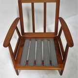 Scandinavian armchair in solid teak