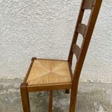 Set of 6 solid oak chairs