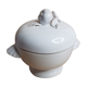 White enamelled ceramic candy box