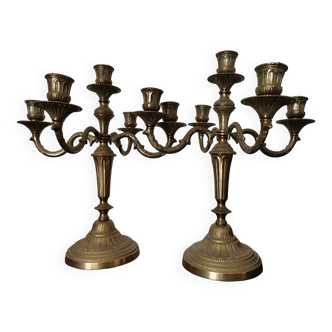 Chandeliers en laiton antiques