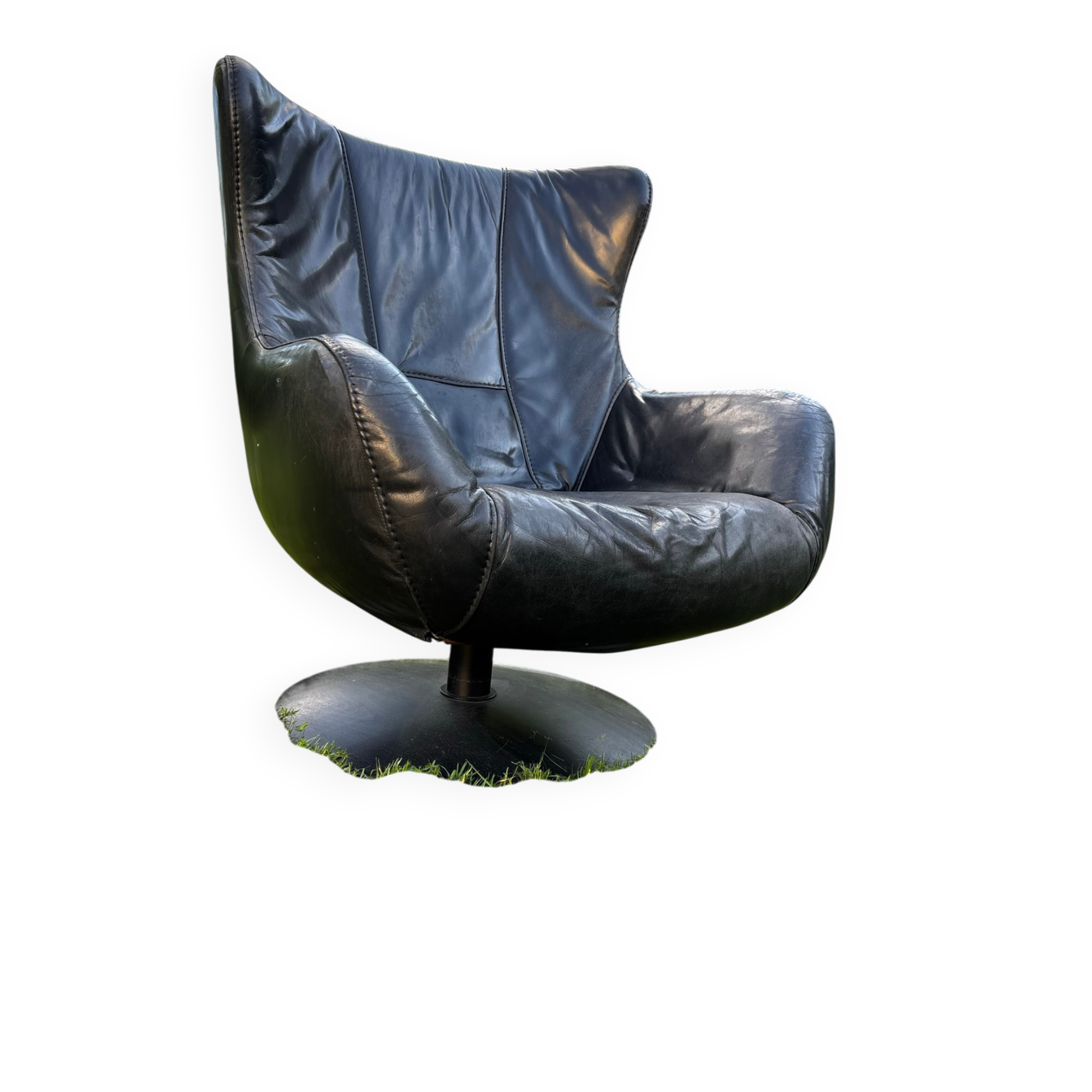 Fauteuil style egg chair et son ottoman