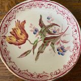2 cups Sarreguemines U&C in fine earthenware decorations yellow and blue flowers