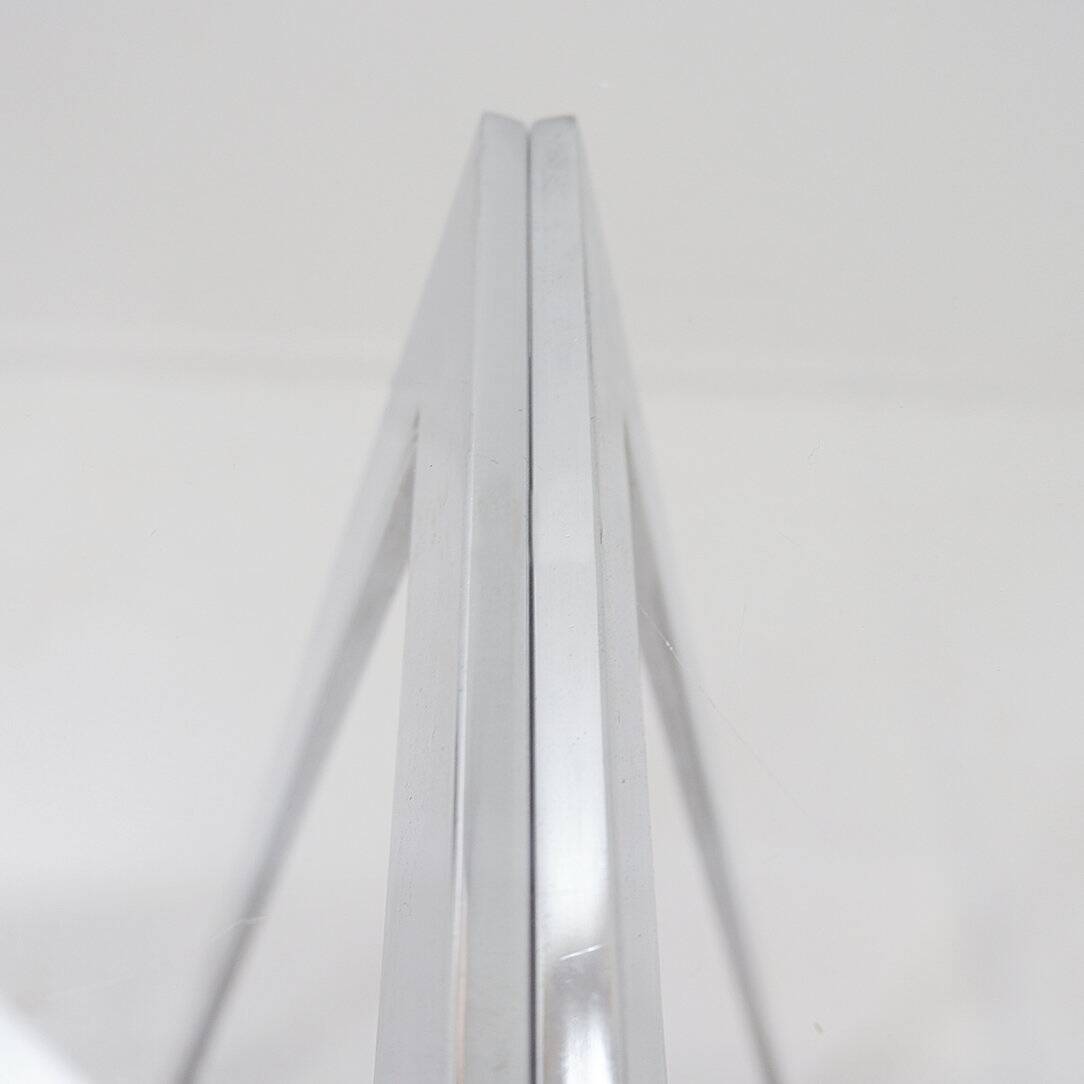 Bureau en verre et métal chromé, 1970