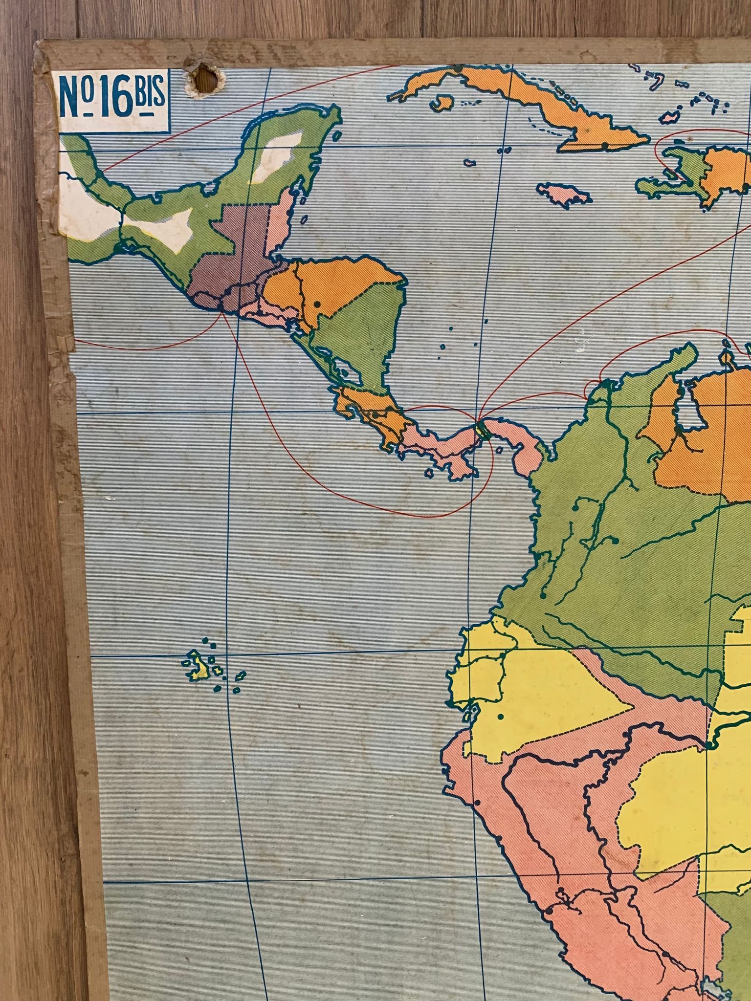 School map n°16 and 16 bis - Political South America