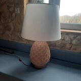 Pied de lampe faience forme pomme de pin