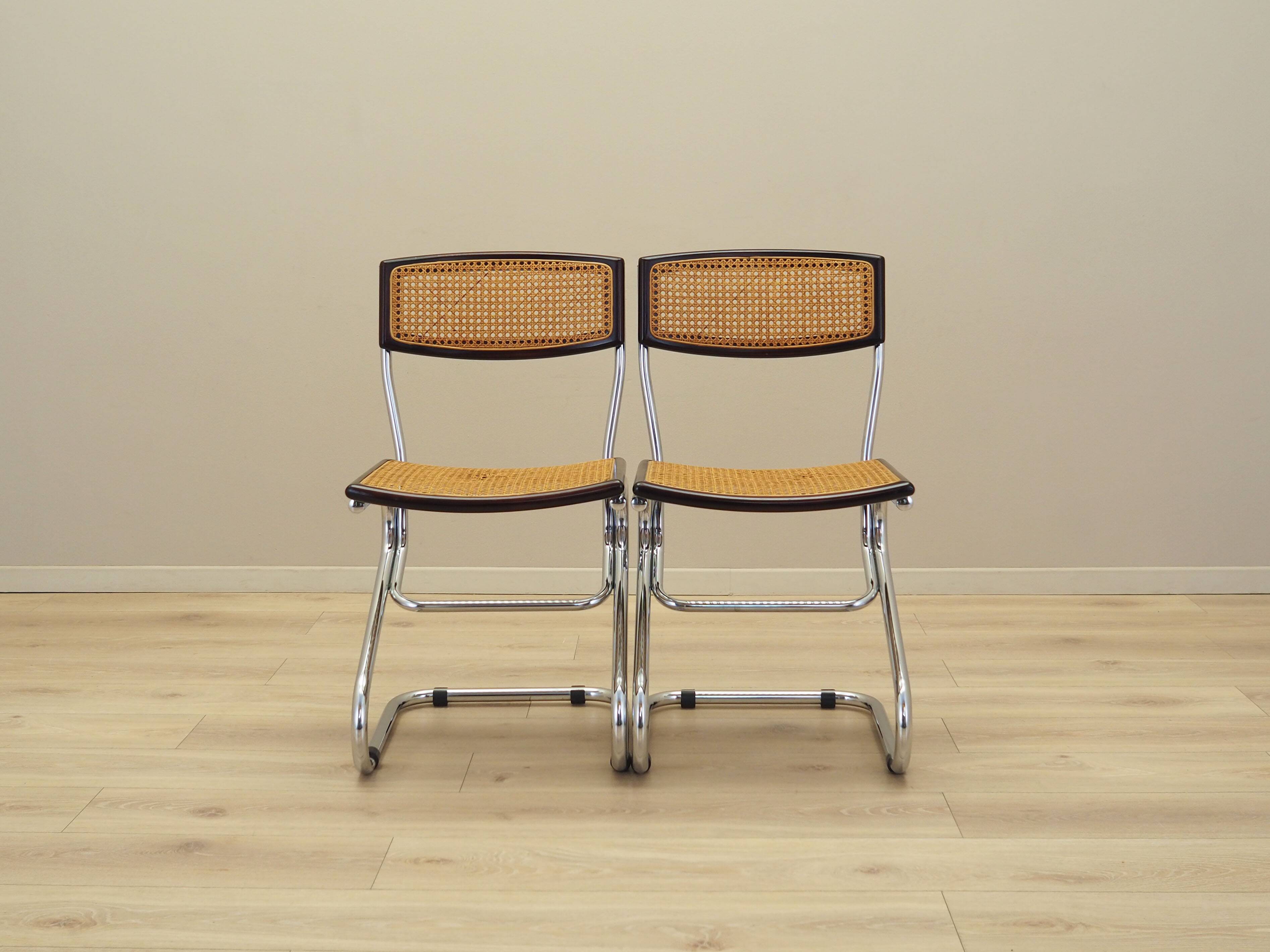 Set of two chairs, Bauhaus design, 1960s, production: Italy
