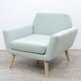 Softline Scope armchair in turquoise fabric