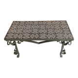 Table basse fer forgé céramique