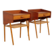 Ensemble de tables de chevet vintage danoises | Teck et chêne | Vintage